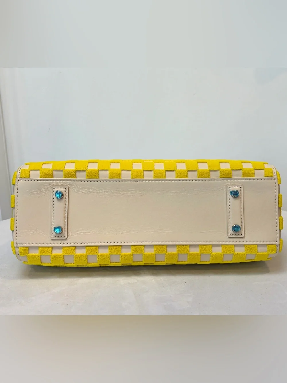 Louis Vuitton 2013 LTD Damier Plush Cube Speedy EastWest, yellow/silver, EUC🦄